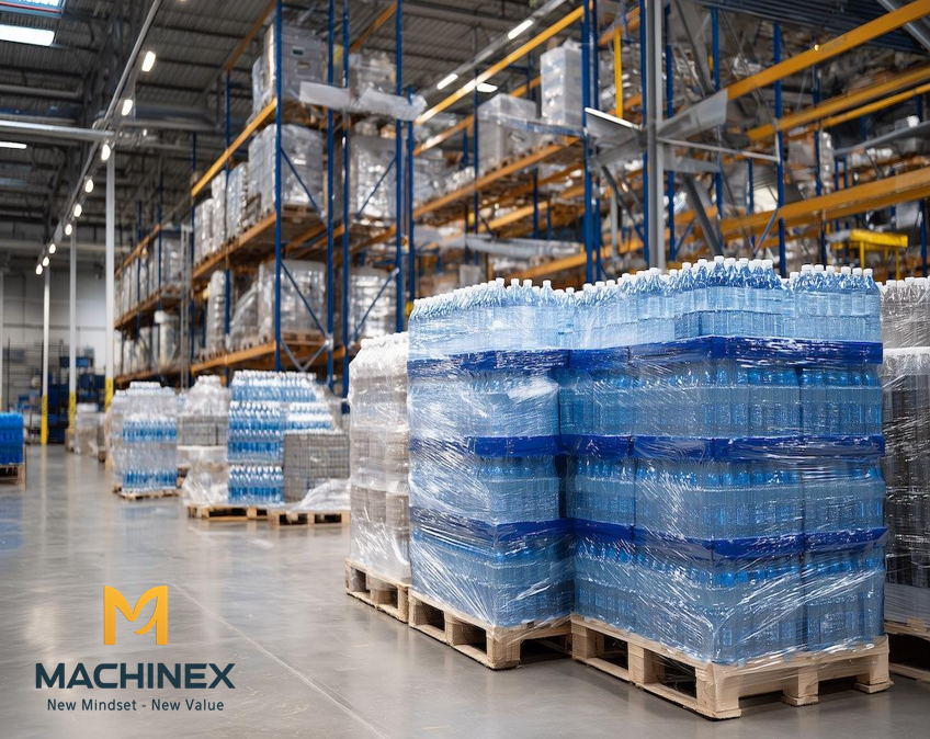 Thành phẩm nước uống đóng chai sau khi hoàn thiện các công đoạn sản xuất