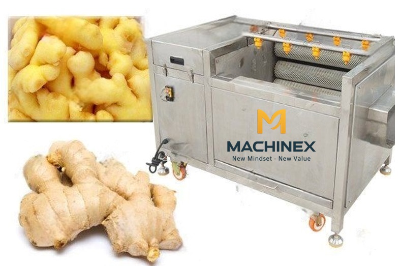 Máy gọt và cắt lát gừng đồng đều