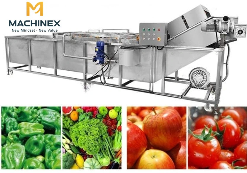 máy rửa nông sản sụt khí