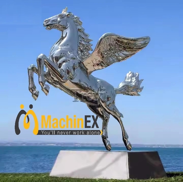 Stainless Steel Horse Sculpture (Chinese Zodiac Series)